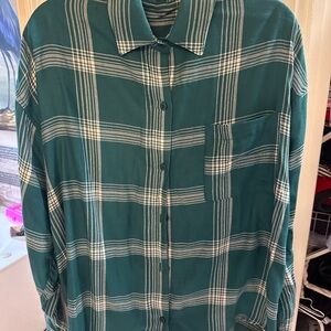 z Supply Teal Plaid Women’s Shirt